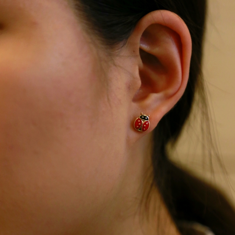 Gold plated 🐞 Ladybug Stud